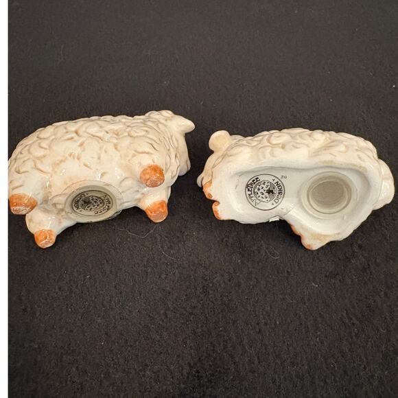 Apple Tree Designs White Sheep Salt & Pepper Shakers - Picture 3 of 3
